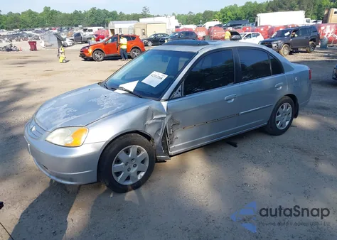 2002 Honda Civic Ex z USA, uszkodzony, nr VIN 2HGES25742H533910